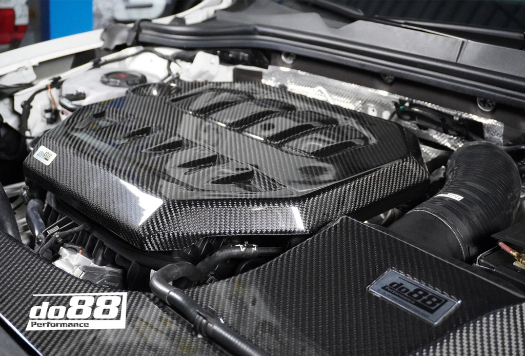 DO88 kulfiber motorafdækningsdæksel til Golf MK8 GTI/R/Clubsport, S3 8Y, Formentor 2.0TSI osv.