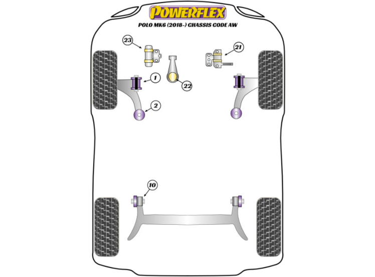 Powerflex PFF85-1822 Lower Engine Mount Insert