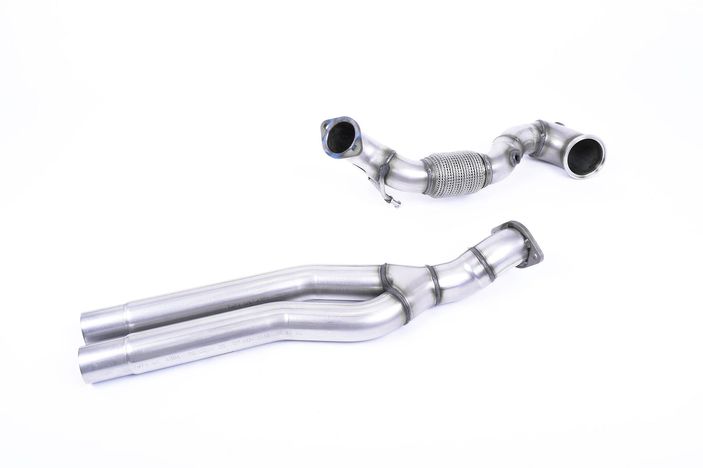 Milltek Sport Downpipe mit großer Bohrung und De-Cat Audi RS3 8V und TTRS 8S