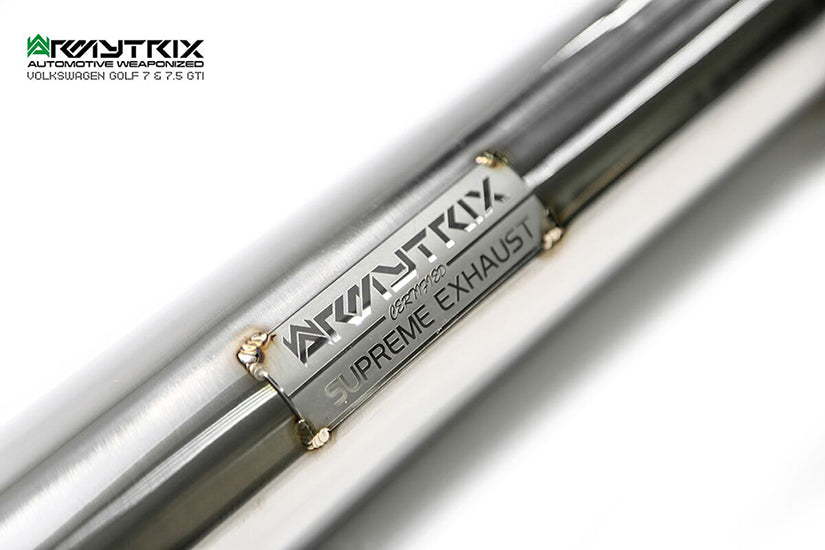 Armytrix Downpipe De-Cat met Cat-simulator - VW Golf MK7 GTI / Leon 5F Cupra 2013-2020 2.0TSI MQB