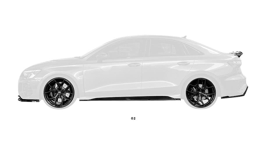 Urban Automotive Carbon Side Skirt Extensions Audi RS3 8Y