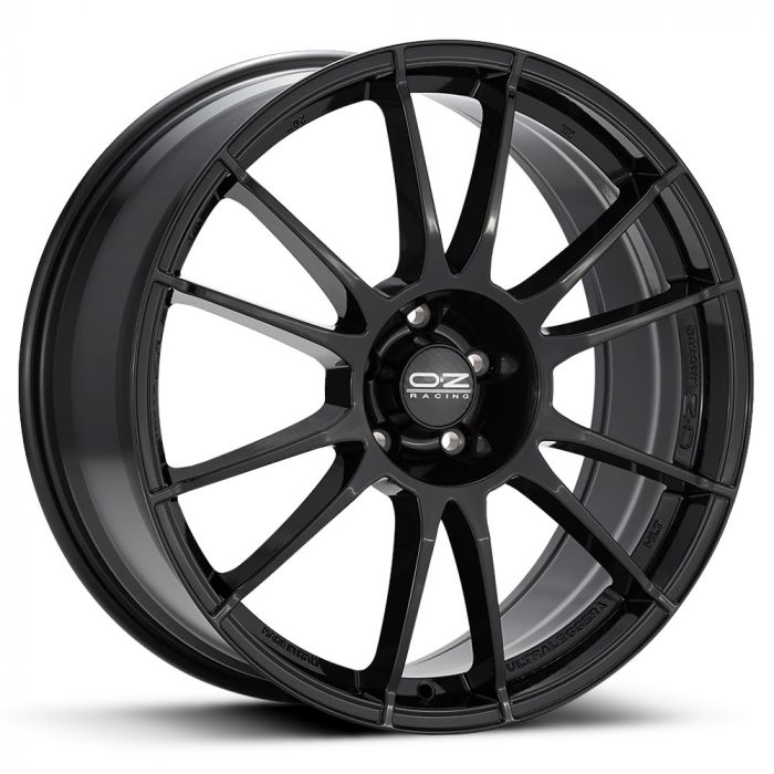 OZ Ultraleggera HLT Gloss Black/White Gold 5x112 19″ Set Velgen